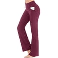 thumbnail image 4 of Pantalones de yoga casuales de cintura alta y pierna ancha para mujer, estilo europeo y americano, para primavera y verano, 4 of 6