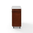 thumbnail image 3 of Crosley Eleanor Stone Top Kitchen Cart Mahogany/White, 3 of 16