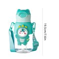 thumbnail image 1 of Copa De Agua Taza de agua con pajita para niños de 660ml, hervidor deportivo bonito a prueba de fugas (verde con pegatina) Ndcxsfigh Para Estrenar, 1 of 8