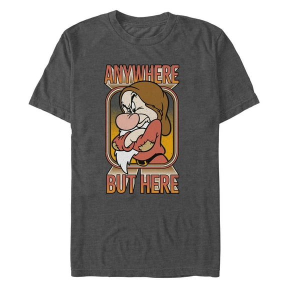 Men's Snow White and the Seven Dwarfs Grumpy Anywhere But Here Graphic T-Shirt