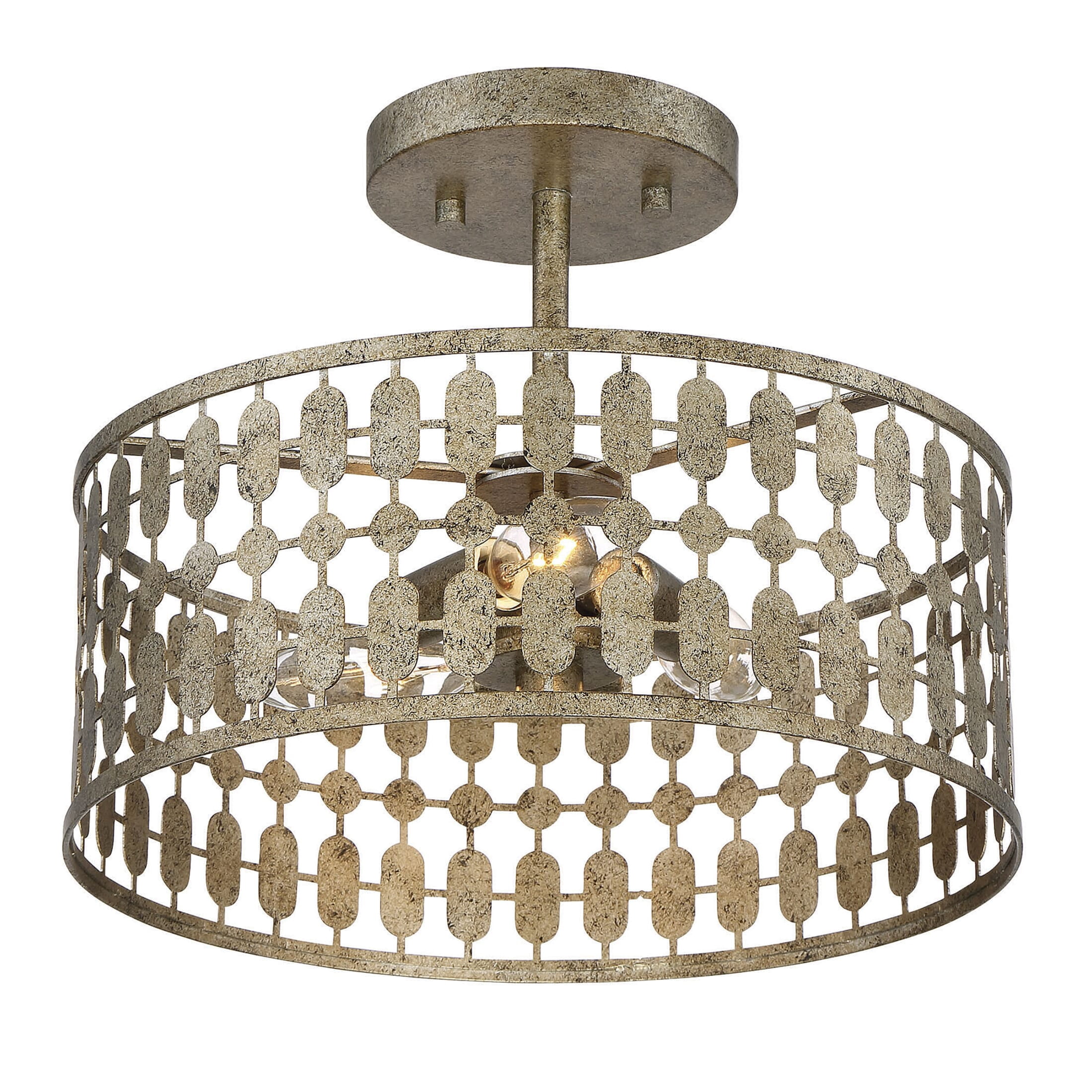 Trade Winds Lighting 3-Light Ceiling Light In Antique Gold
