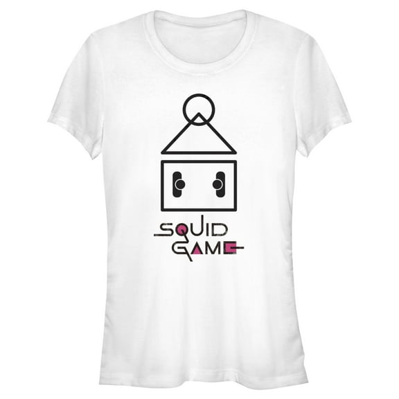 Junior's Squid Game Icons Graphic Tee White X Large