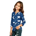 thumbnail image 3 of Abcomgle Long Sleeve Shirts for Girls 10-12 Henley Button Fall Shirts for Kids Girls Casual Basic Girls Tops Trendy Star&Moon Graphic Blouses for Girls, 3 of 5