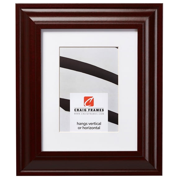Craig Frames Contemporary Upscale, 24x36 inch Mahogany Red Picture Frame Matted for a 20x30 Photo
