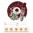 thumbnail image 6 of 13 Inch Round Placemats Set of 4, Christmas Non Slip Heat Insulation PP Table Mats, Snowman Tree Snowy Red Black Buffalo Plaid Washable Place Mats for Kitchen Dining Party Table Decor, 6 of 7