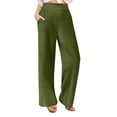 thumbnail image 2 of Women's Stretchy Bell Bottom Jeans Wide Leg High Waisted Pull On Tummy Control Flare Jeggings Pants with 4 Pockets Dark Gray, 2 of 7