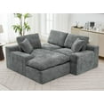 thumbnail image 4 of Cloud Sectional Sofa 107.9" Grey Chenille - Flexible Modular L-Shape Couch with Double-Layer Cushions & Side Pockets for Living Room Comfort, 4 of 64