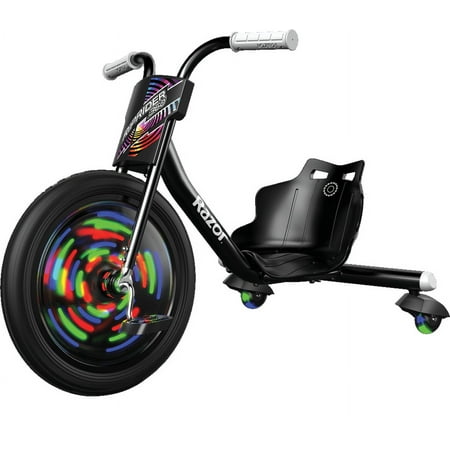 Razor RipRider 360 Lightshow - Drift Trike with Colorful Lights, 3 Wheeled Ride-on Toy for Kids 5+