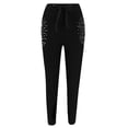 thumbnail image 6 of Enwejyy Women 2Pcs Sets Open Shoulder Beading Tops And Sweatpants Casual Activewear Outfits, 6 of 6