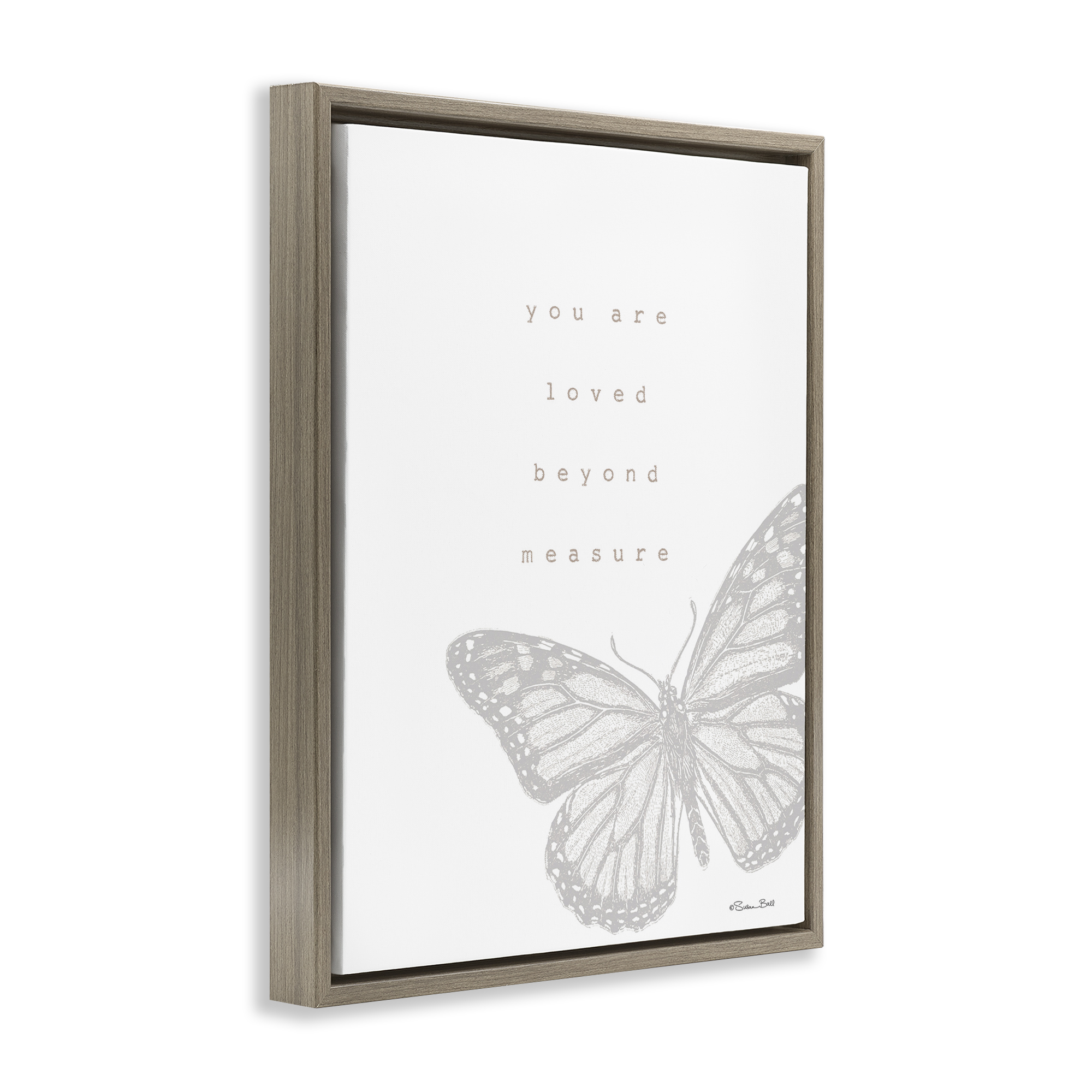Stupell Industries Loved Beyond Measure Animals & Insects Painting Brown Floater Framed Art Print Wall Art, 17 x 21