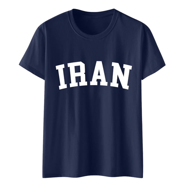 Camiseta de Manga Corta Impresa de Cuello Alto para las Mujeres, Tops de Cuello Redondo para las Mujeres Mezcla de Poliéster de Spandex de Uso Diario Casual