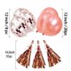 thumbnail image 2 of Kit de globos para fiesta de cumpleaños, 48 unidades, lámina de látex de color oro rosa, confeti, 2 of 4