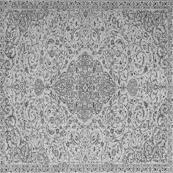 Ahgly Company Indoor Square Persian Gray Traditional Area Rugs, 6' Square