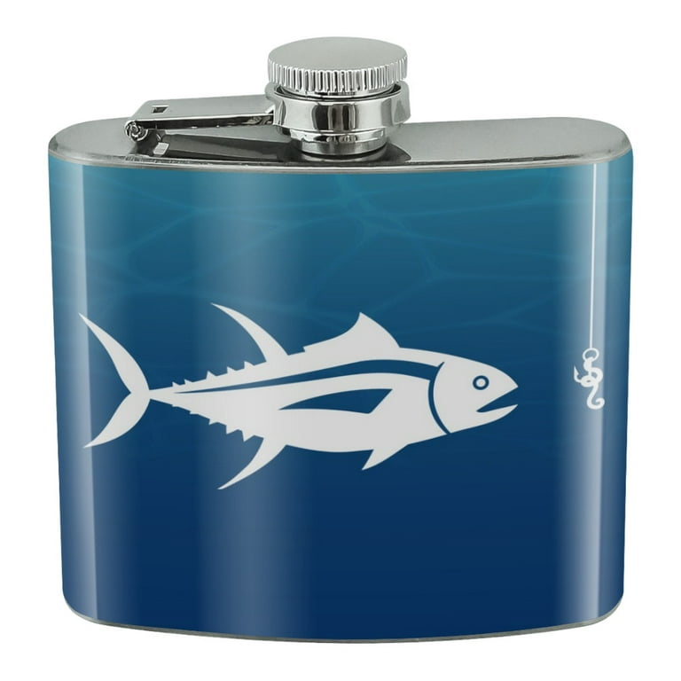Tuna Fish Fishing Fisherman Stainless Steel 5oz Hip Drink Kidney Flask 