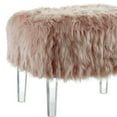 thumbnail image 5 of Andral Upholstered Fabric Ottoman, Pink, 5 of 6