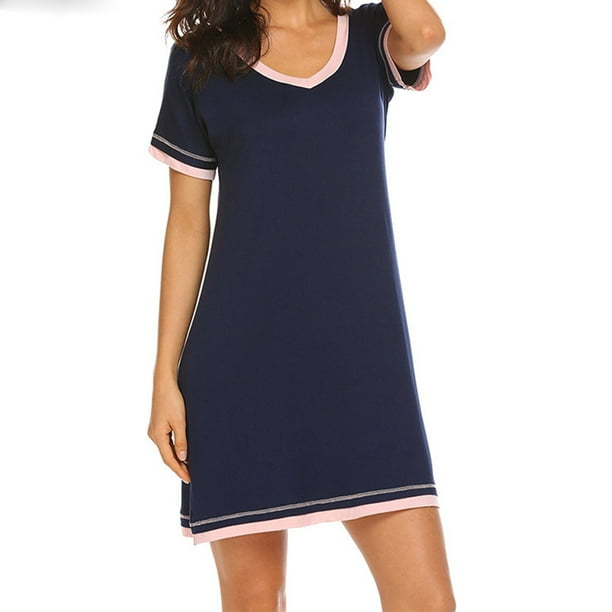 Vestido de Manga Corta, Cuello Redondo Color Sólido Casual Midi, Vestido de Noche de Moda Y Vestuario de Salón para Mujeres