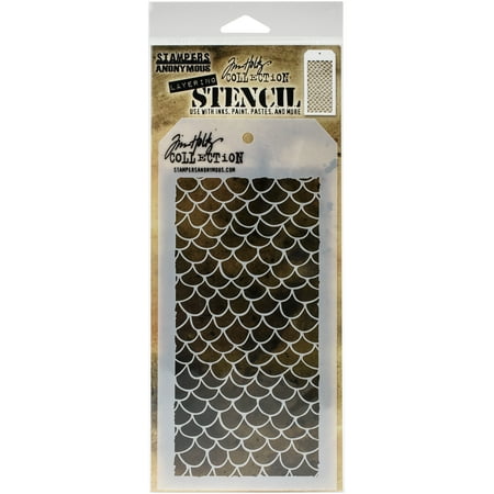 UPC: 0787790630517 | Tim Holtz Layered Stencil 4.125 X8.5 -Scales -Layered