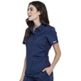 thumbnail image 3 of Cherokee Workwear Revolution Women's Scrubs Top Snap Front Polo WW698, 3 of 7