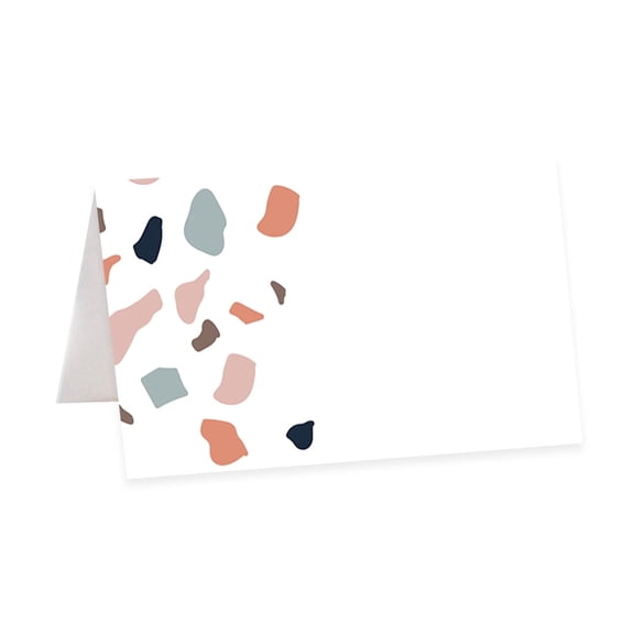 Koyal Wholesale Table Place Cards Terrazzo Border Wedding 56 Pack