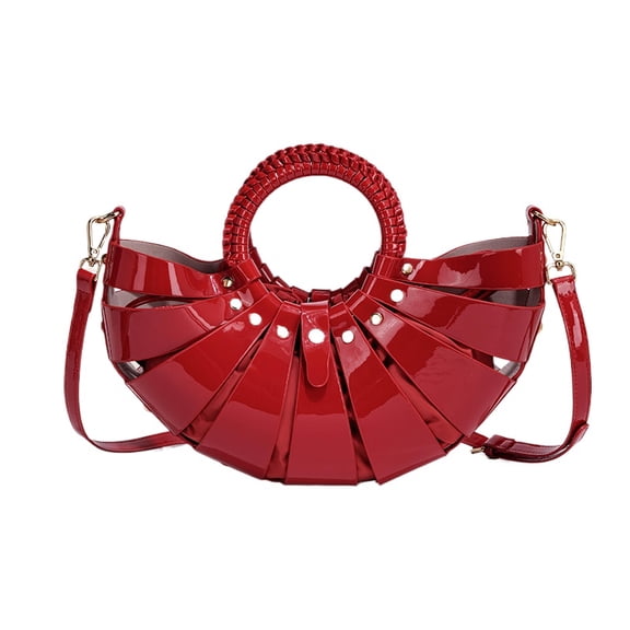 Baguery PU Leather Tote Bags for Women - Retro Hollow Out Shoulder Crossbody Handbags Purses for Party Vacation