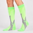 thumbnail image 2 of Domzle Wide Calf Compression Socks for Men Women Knee High Plus Size, Circulation Support, Graduated Compression, Moisture Wicking, Sports, Travel Green, 2 of 4