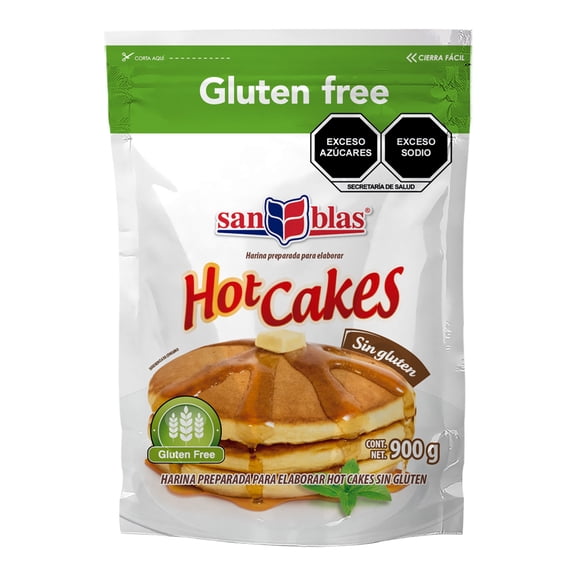 Harina para hot cakes San Blas libre de gluten 900 g
