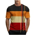 thumbnail image 2 of Awdenio T Shirts for Man Short Sleeve Tee Color Block Crew Neck Pullover Casual Basic Shirts, 2 of 4