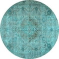 thumbnail image 1 of Ahgly Company Indoor Round Persian Light Blue Traditional Area Rugs, 6' Round, 1 of 4