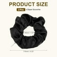 thumbnail image 2 of Uxcell 4.33 Pulgadas Scrunchie con Cremallera, 2 Pcs Lazos para el Cabello de Satén de Seda con Bolsillo Oculto, Negro, 2 of 6