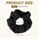 thumbnail image 2 of Uxcell 4.33 Pulgadas Scrunchie con Cremallera, 2 Pcs Lazos para el Cabello de Satén de Seda con Bolsillo Oculto, Negro, 2 of 6
