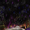 thumbnail image 2 of Luces LED de cadena de meteoritos, luces de carámbano románticas ultrabrillantes impermeables para fiesta, boda, árbol, hogar, patio, decoración al aire libre, azul, 2 of 7