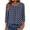 Navy, variant on Summer Blouses for Women Round Neck Pleated Random Polka Dot Print Faux Laid-back three-quarter Sleeve Casual Fashion Blouse Wine S