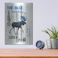 thumbnail image 4 of Luxe Metal Art 'The Blue Moose' by Lightbox Journal, Metal Wall Art, 12"x16", 4 of 9