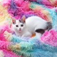 thumbnail image 3 of Faux Fur Throw, Reversible Faux Fur Blanket For Comfort, Fluffy Cream Throw, 3 of 13