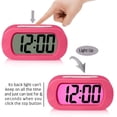 thumbnail image 3 of Reloj Despertador Digital con Pantalla LCD Resistente a Impactos y Estuche de Silicona para Hogar, Oficina, Recámara - Pink, 3 of 5