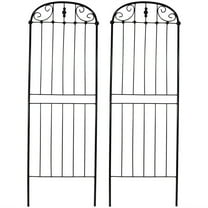 Sunnydaze Traditional 10.5" x 32" Black Steel Garden Trellis for Climbing Plants (2 Count)