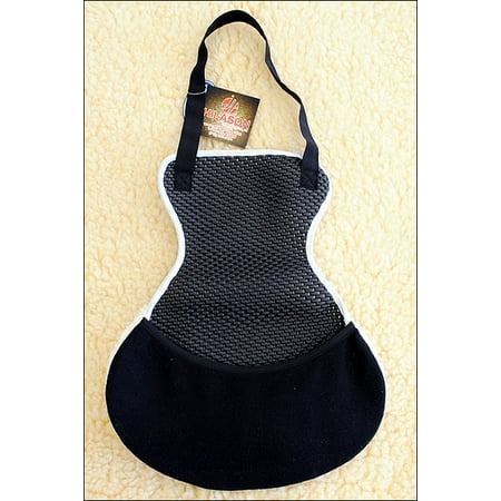 Neoprene Saddle Cover - FLEECE SADDLE SEAT COVER WHITE WITH BLACK NEOPRENE BACK