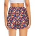 thumbnail image 2 of Lsque Skull colorful daisy Printed Women's Running Shorts with Liner Pockets,Elastic Quick Dry Workout Athletic Gym Yoga Shorts,Womens High Waist Shorts-X-Large, 2 of 9
