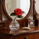 thumbnail image 5 of Jarrón Pequeño de Cristal Transparente para Flores, Ideal Como Centro de Mesa para Decoración Del Hogar, Sala de Estar, Dormitorio U Oficina. Jarrón Pequeño para Arreglos Florales con Textura Ondulad, 5 of 6