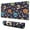 Colorful Halloween Icons, variant on Long Mouse Pads for Desk,Costumed Ghost Halloween Pattern Desk Mats on Top Of Desks, Desk Mouse Pad Extra Large with 3mm Non-Slip Base and Stitched Edge for Gaming,Office,Work,Home 47.3"x23.6"