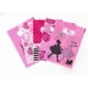 thumbnail image 2 of 50 bolsas de plástico estampadas de color rosa intenso, rectangulares, con asa, ideales para compras, regalos y pequeños negocios., 2 of 4