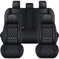 thumbnail image 2 of HQBQBUG Car Seat Covers Full Set Fit for Chevrolet Suburban 2009-2024, Premium Nappa Leather Car Seat Protector,Breathable Anti-Slip Full Wrapping Edge Seat Covers(Black,5 Seats), 2 of 10