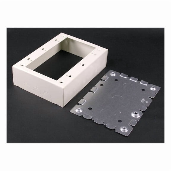 Wiremold Three Gang Box Fitting,Ivory,Steel V5748-3