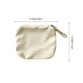thumbnail image 3 of Mini Zipper Pouch, Weave Textured Bag, Portable Storage Pouch, Soft Breathable Fabric and Compact Travel Size for Lipsticks, Earphones, and Small Daily Items., 3 of 6