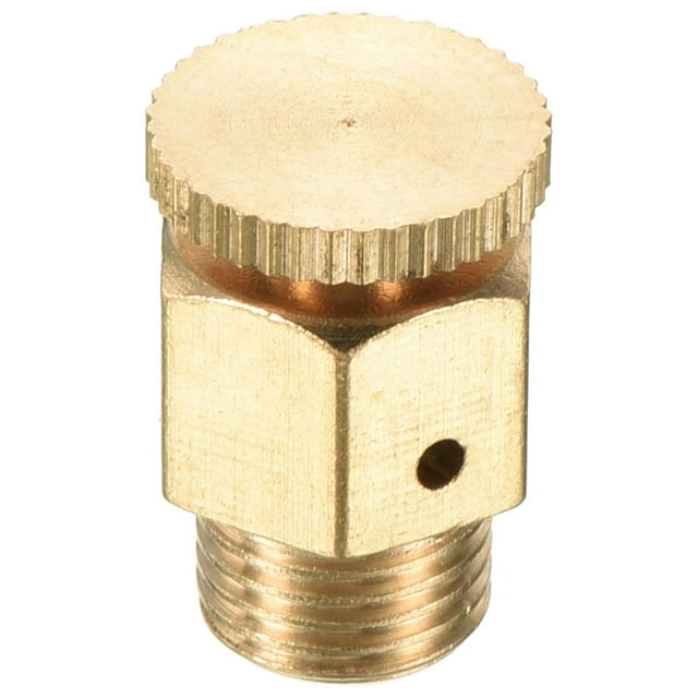 Unique Bargains Pneumatic Exhaust Valve Replacement Parts Control Device, M10*1 Male, Gold Tone