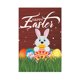 thumbnail image 2 of Bandera de Pascua para jardín, decoración de ambiente festivo para patio, bandera colgante con fondo de huevos y conejos de Pascua, bandera colgante de doble cara para patio exterior, banderas de poli, 2 of 8