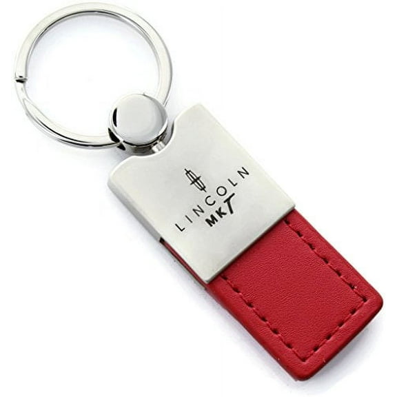 Lincoln MKT Keychain & Keyring - Duo Premium Red Leather
