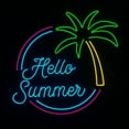 thumbnail image 4 of Handmadetneonsign Hello Summer Neon Sign, Summer Holiday Wall Art Decor, Hotel Home Signboard Wall Decor, 4 of 5
