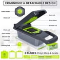 thumbnail image 7 of Vegetable Chopper, Lefiocky Onion Chopper, Multifunctional 13 in 1 Food Chopper, 7 of 7