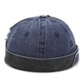 thumbnail image 1 of Nvzi Gorro de estibador desgastado con parche de estilo hip hop para hombre (azul marino), 1 of 5